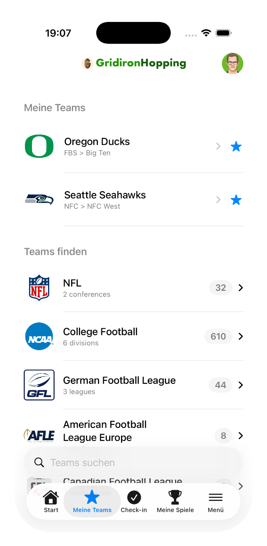 Touchdown Tracker App-Vorschau 1