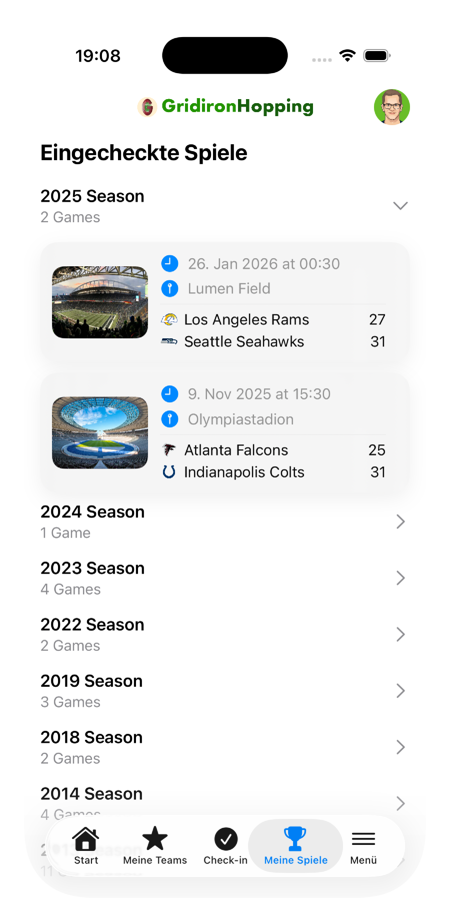 Touchdown Tracker App-Vorschau 5